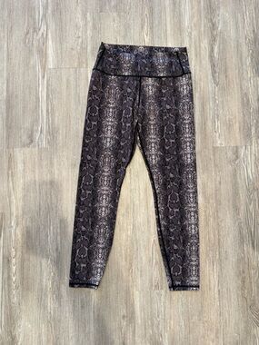 Varley Snake Print Leggings in Charcoal and Black